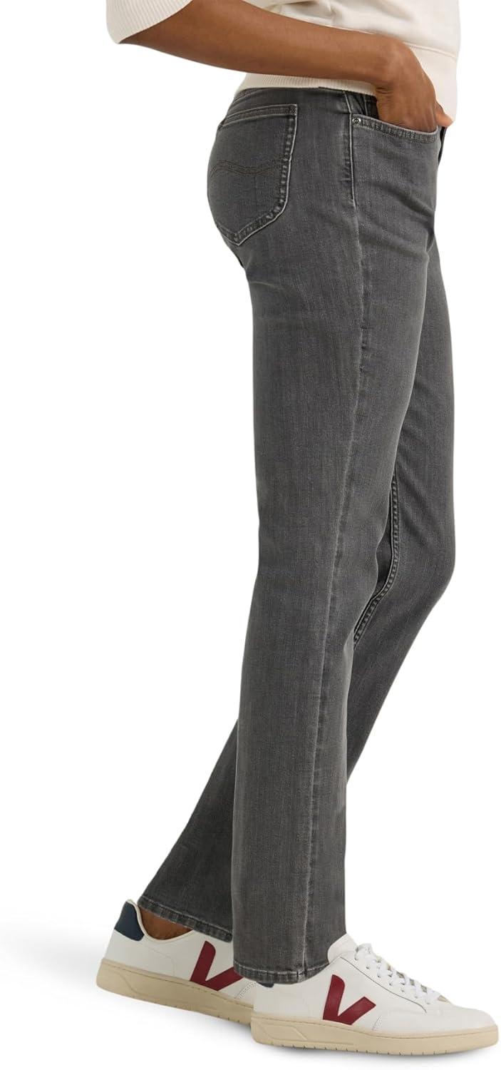 imageLee Womens Legendary Mid Rise Straight Leg JeanWashed Black