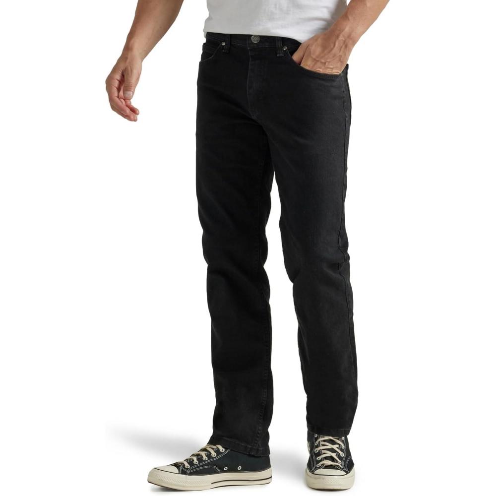 imageLee Mens Legendary Regular Straight JeanOverdye Black