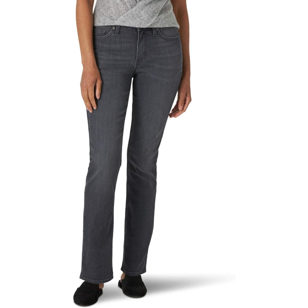imageLee Womens Legendary Mid Rise Straight Leg JeanGray