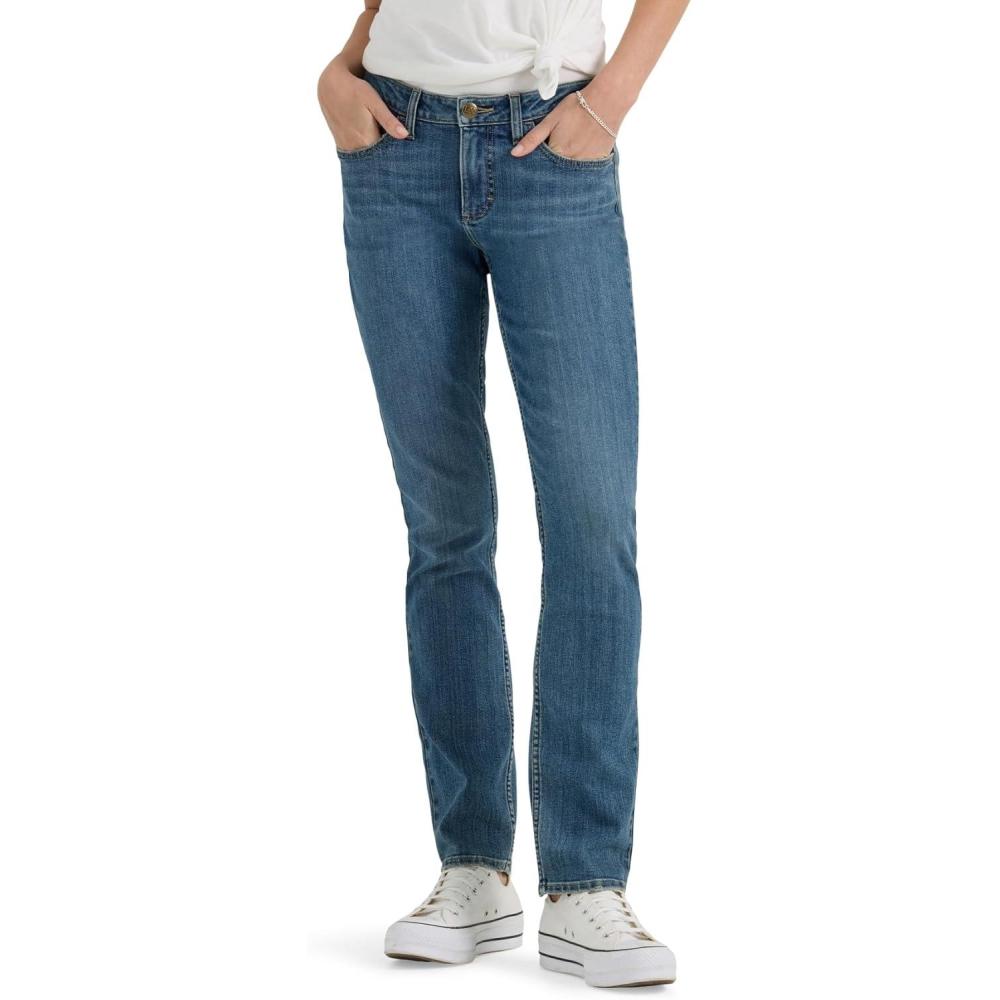 imageLee Womens Legendary Mid Rise Straight Leg JeanIndigo Luster