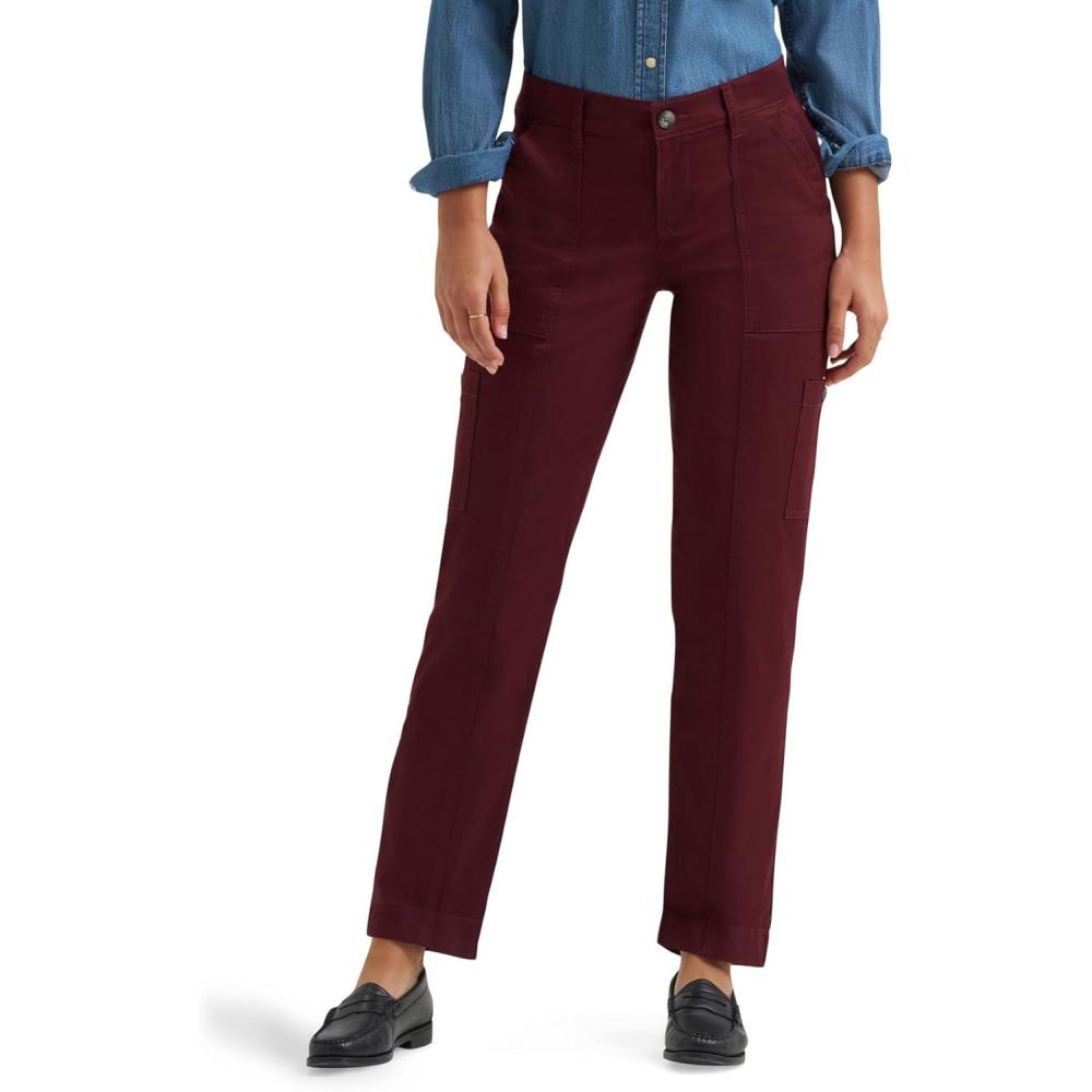 imageLee Womens Ultra Lux Comfort with Flextogo Utility PantBurgandy Wine