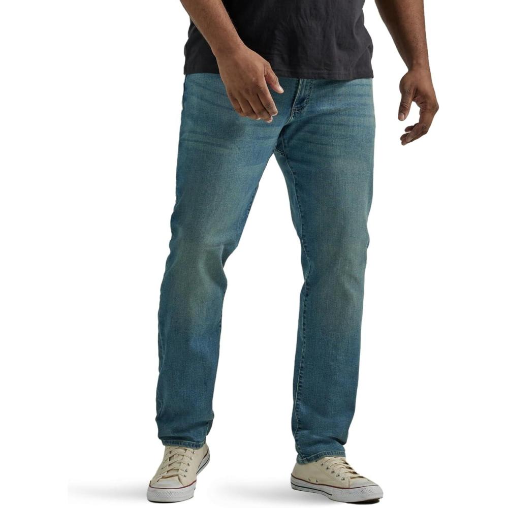 imageLee Mens Big ampamp Tall Performance Series Extreme Motion Straight Fit Tapered Leg JeanRadical
