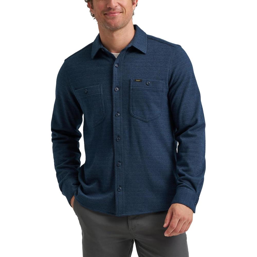 imageLee Mens Legendary Brushed Knit ShirtRivet Navy
