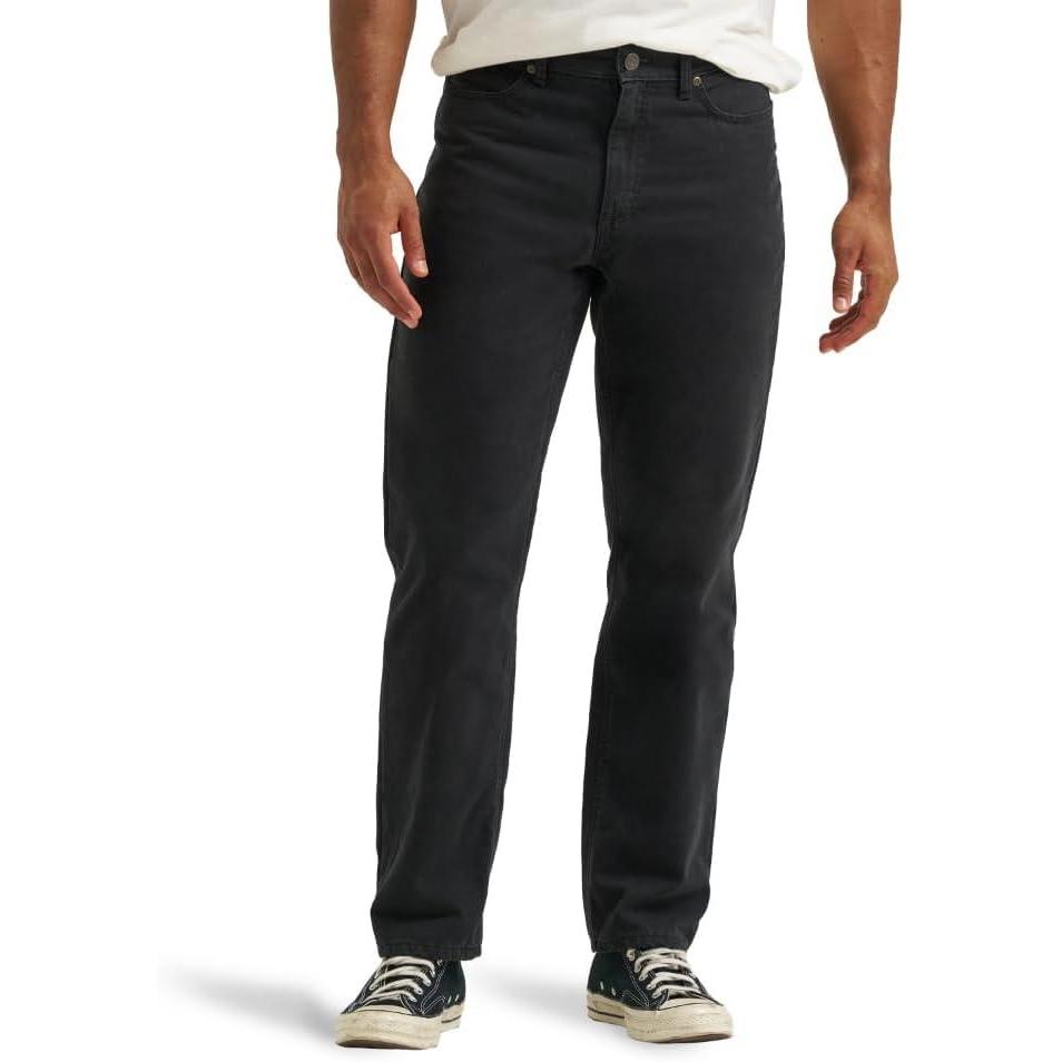 imageLee Mens Legendary Relaxed Straight JeanBlack  Plaid Flannel Lined