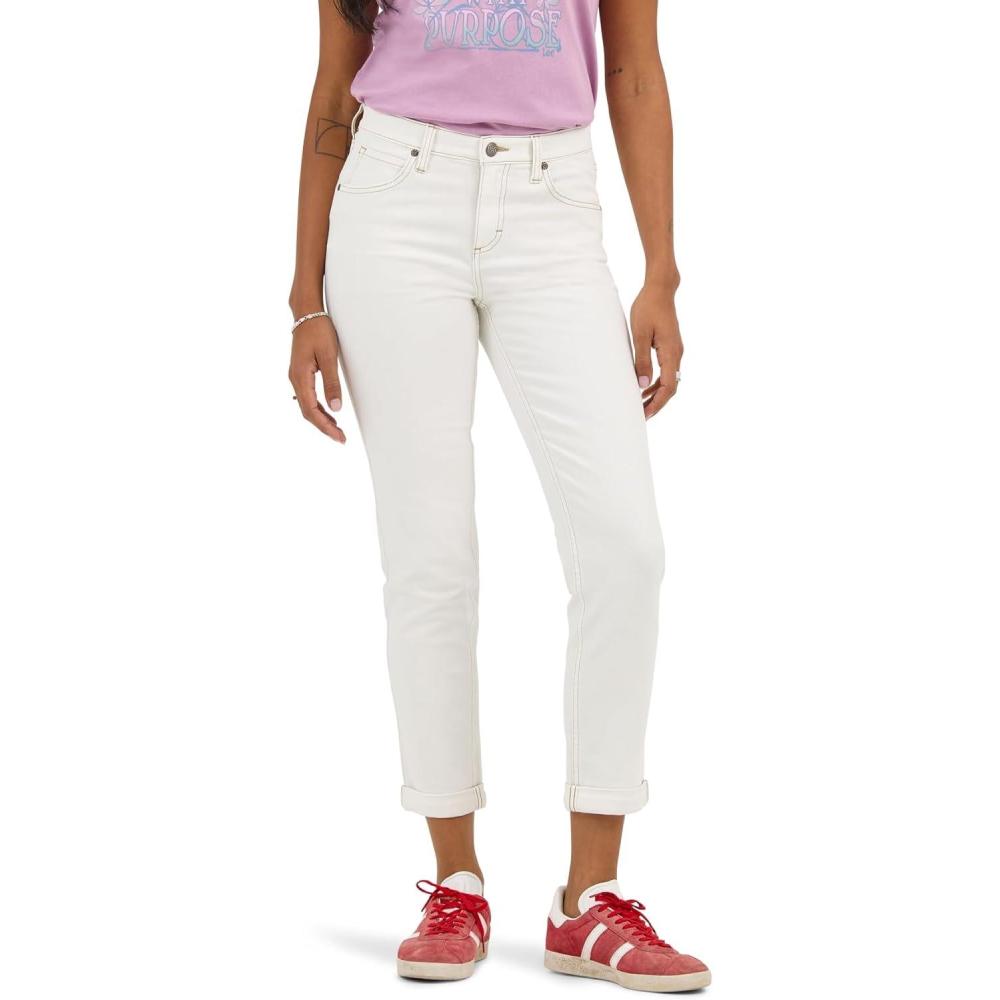 imageLee Womens Legendary Mid Rise 90s Taper JeanOff Shore