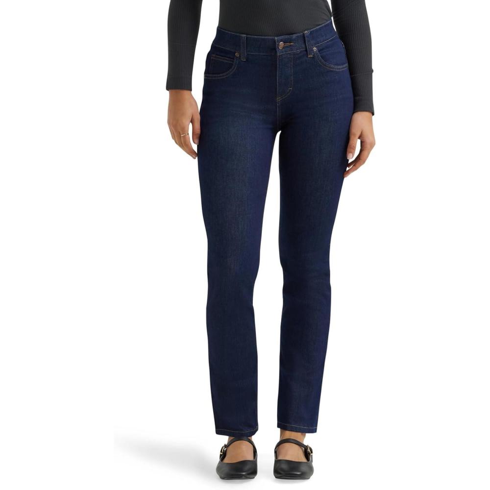 imageLee Womens Ultra Lux Comfort with Flex Motion Slim Straight Jean with Ever FitGet Down