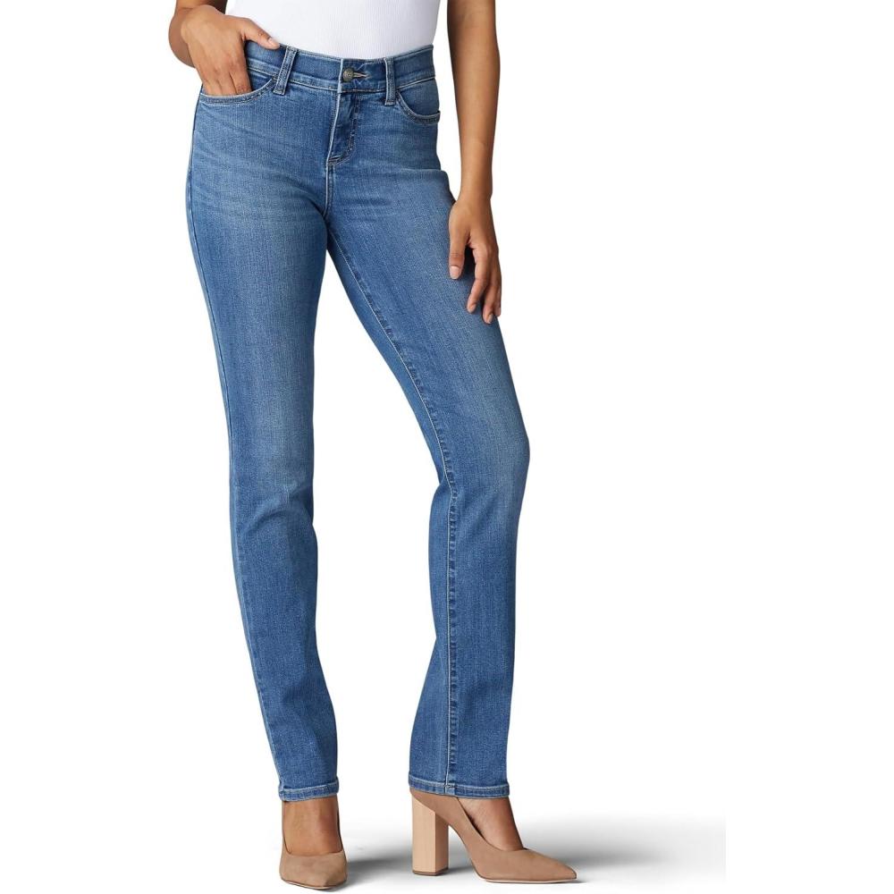 imageLee Womens Ultra Lux Comfort with Flex Motion Straight Leg JeanJuniper