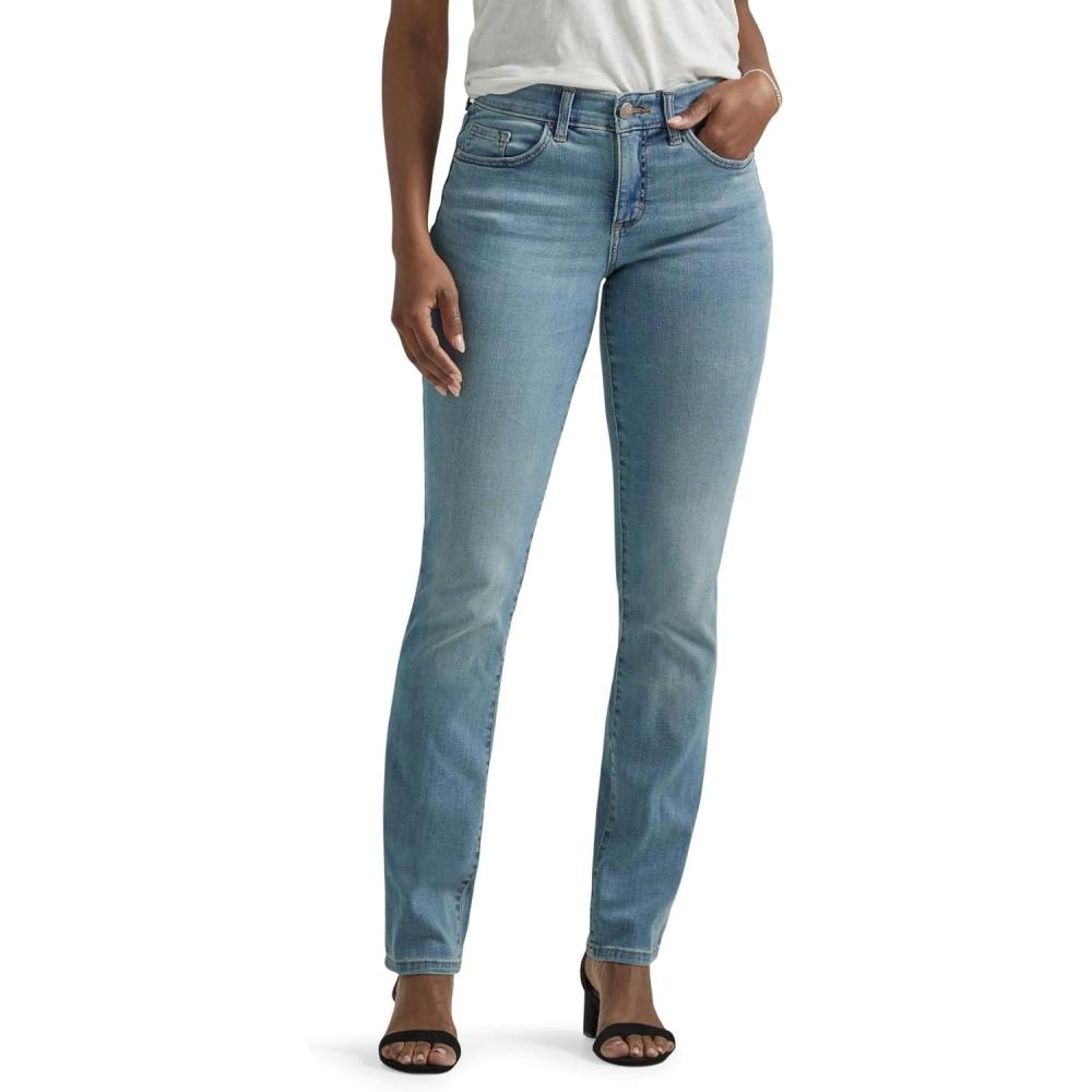 imageLee Womens Ultra Lux Comfort with Flex Motion Straight Leg JeanNorth Shore