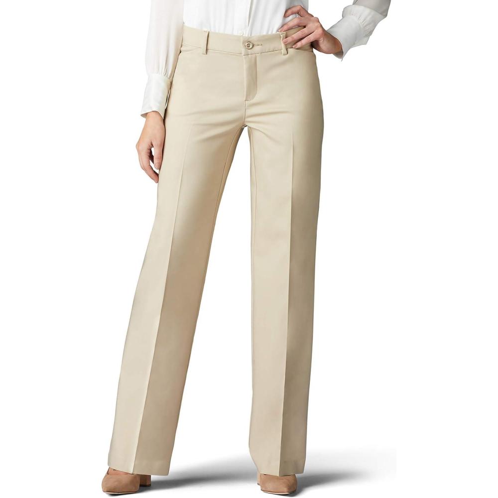imageLee Womens Ultra Lux Comfort with Flex Motion Trouser PantBungalow Khaki