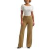 Lee Womens Ultra Lux Comfort Any Wear Wide Leg Pant(Khaki)