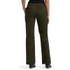 Lee Womens Wrinkle Free Mid Rise Bootcut Pant(Olive Night)