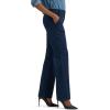 Lee Womens Wrinkle Free Mid Rise Bootcut Pant(Rivet Navy)