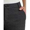 Lee Women’s Wrinkle Free Relaxed Fit Straight Leg Pant(Black/Static Gray Plaid)