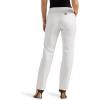 Lee Women’s Wrinkle Free Relaxed Fit Straight Leg Pant(Bright White)