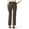 Lee Women’s Wrinkle Free Relaxed Fit Straight Leg Pant(Frontier Olive)