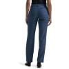 Lee Women’s Wrinkle Free Relaxed Fit Straight Leg Pant(Navy/Insignia Blue Plaid)