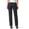 Lee Women’s Wrinkle Free Relaxed Fit Straight Leg Pant(Unionall Black/Gray Houndstooth)