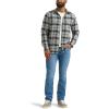 Lee mens All Purpose Classic Fit Long Sleeve Shirt(Green Drizzle Plaid)