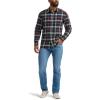 Lee mens All Purpose Classic Fit Long Sleeve Shirt(Navy Sage Plaid)