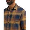 Lee mens All Purpose Classic Fit Long Sleeve Shirt(Rivet Navy Squash Plaid)