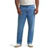 Lee Men’s Big & Tall Legendary Relaxed Straight Jean(Coast – Gray Fleece Lined)