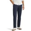 Lee Men’s Extreme Motion Flat Front Regular Straight Pant(Navy)