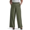 Lee Womens Ultra Lux Comfort Any Wear Wide Leg Pant(Olive Grove)