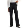 Lee Womens Wrinkle Free Mid Rise Bootcut Pant(Union-all Black)
