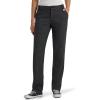 Lee Women’s Wrinkle Free Relaxed Fit Straight Leg Pant(Black/Static Gray Plaid)