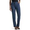 Lee Women’s Wrinkle Free Relaxed Fit Straight Leg Pant(Navy/Insignia Blue Plaid)
