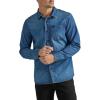 Lee mens All Purpose Classic Fit Long Sleeve Shirt(Denim Medium Wash Indigo)