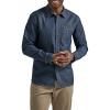 Lee mens All Purpose Classic Fit Long Sleeve Shirt(Denim Rinse Wash)