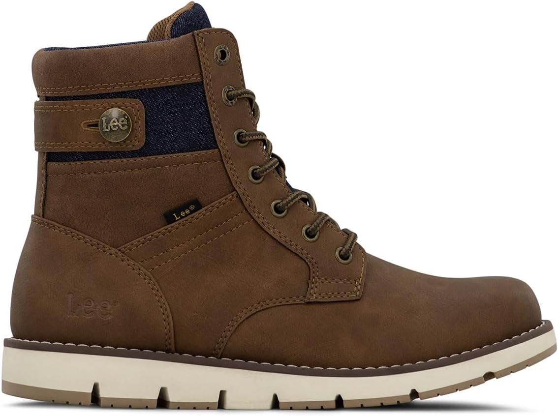 imageLee Mens Hudson Chukka BootBritish TanNavy Denim