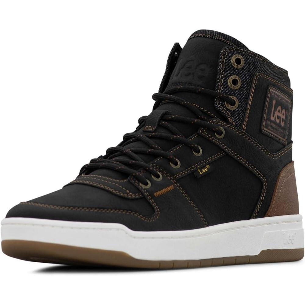 imageLee Mens Daybreaker Hi SneakerBlackBritish Tan