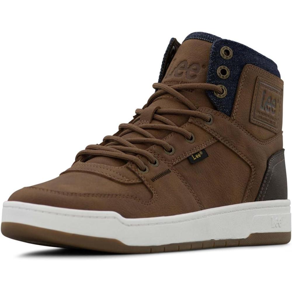 imageLee Mens Daybreaker Hi SneakerBritish TanChocolate