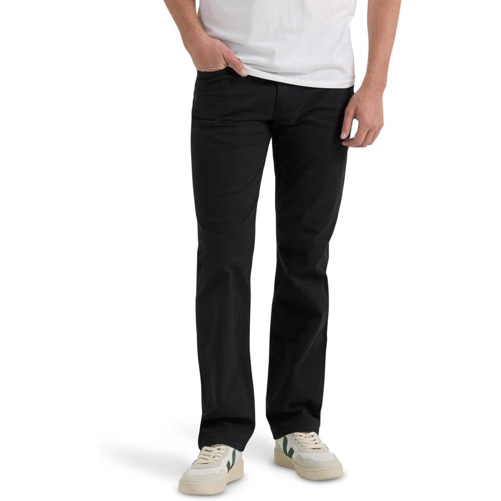 imageLee Mens Extreme Motion Regular Straight JeanBlack Twill
