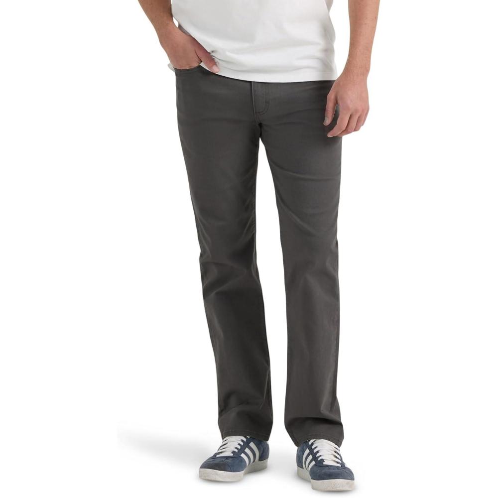 imageLee Mens Extreme Motion Regular Straight JeanStatic Gray Twill