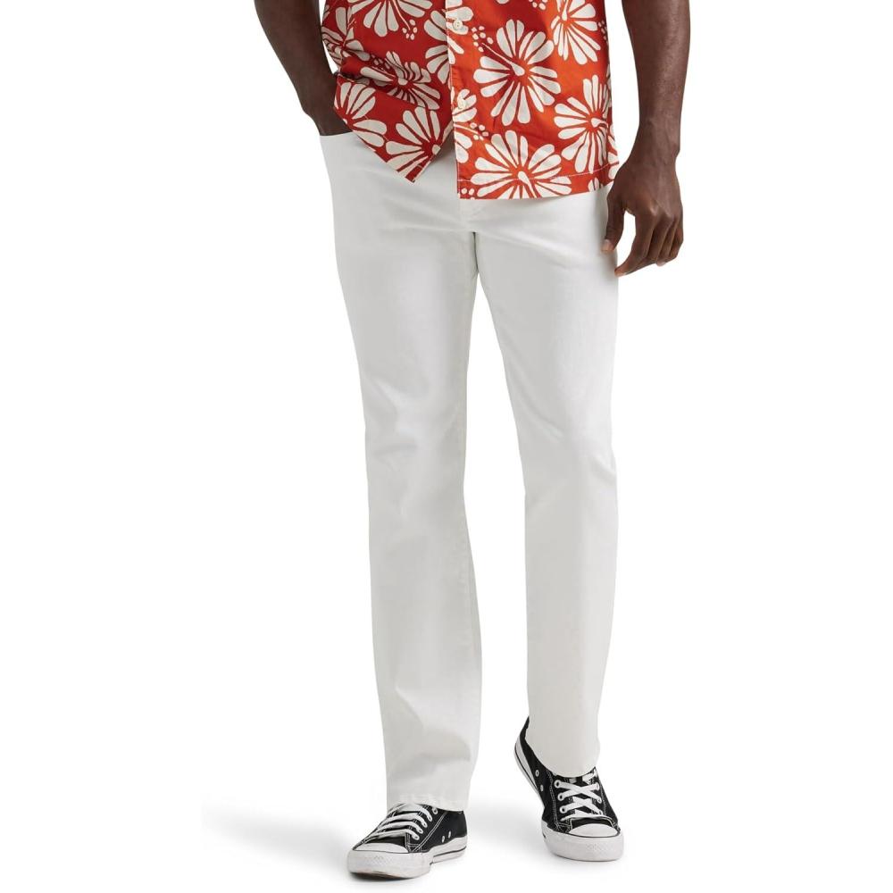 imageLee Mens Extreme Motion Regular Straight JeanWhite