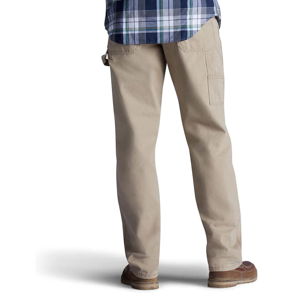 imageLee Mens Loose Fit Straight Leg Carpenter JeanKhaki