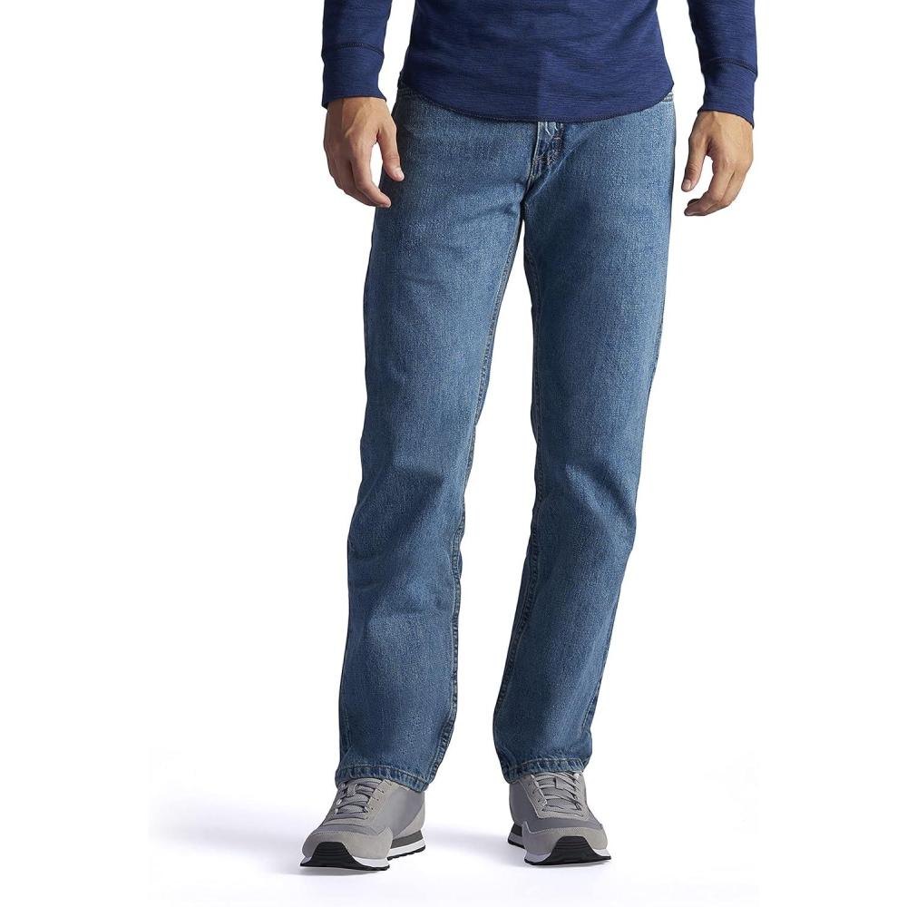 imageLee Mens Regular Fit Straight Leg Jean Dark Stone 35W x 30LWylie