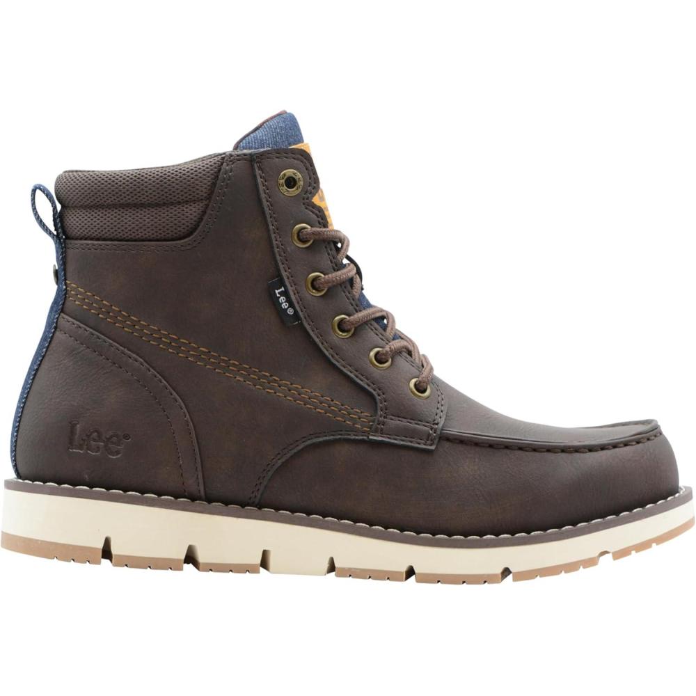 imageLee Mens Waylon Chukka BootChocolate WaxNavy Denim