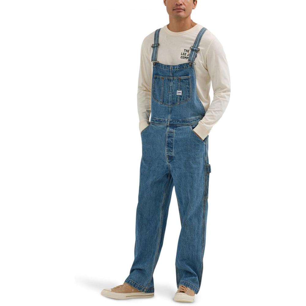 imageLee Mens Workwear Bib OverallMid Wash
