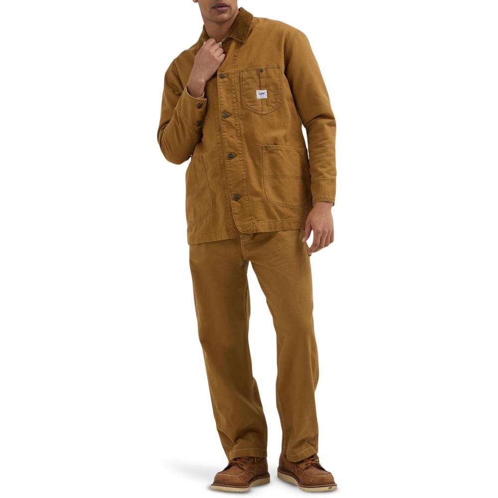 imageLee Mens Workwear Loose Fit Chore CoatGlazed Ginger