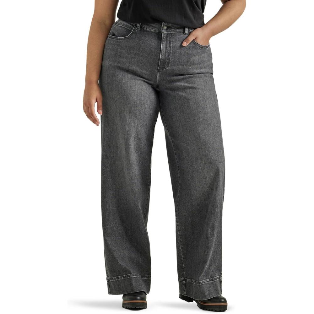 imageLee Womens Legendary High Rise Trouser JeanBlurred Darks