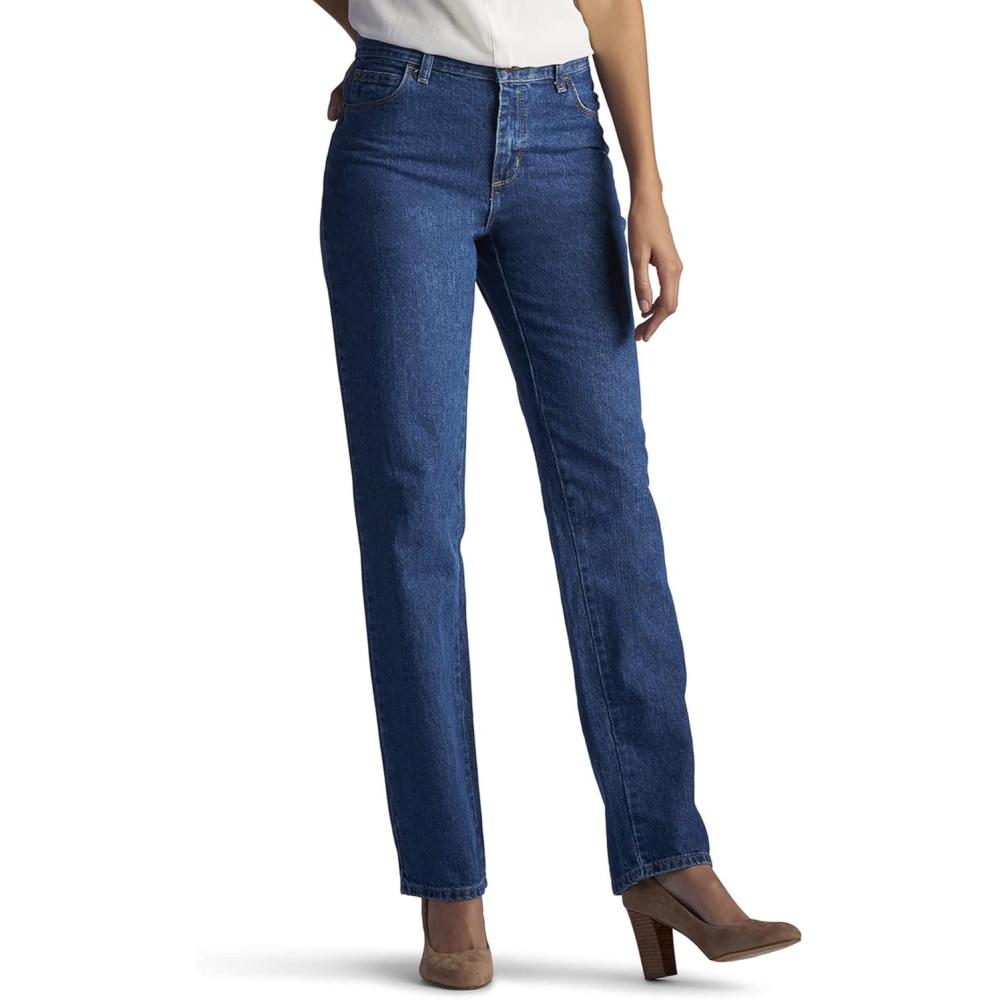imageLee Womens Relaxed Fit All Cotton Straight Leg JeanLivia