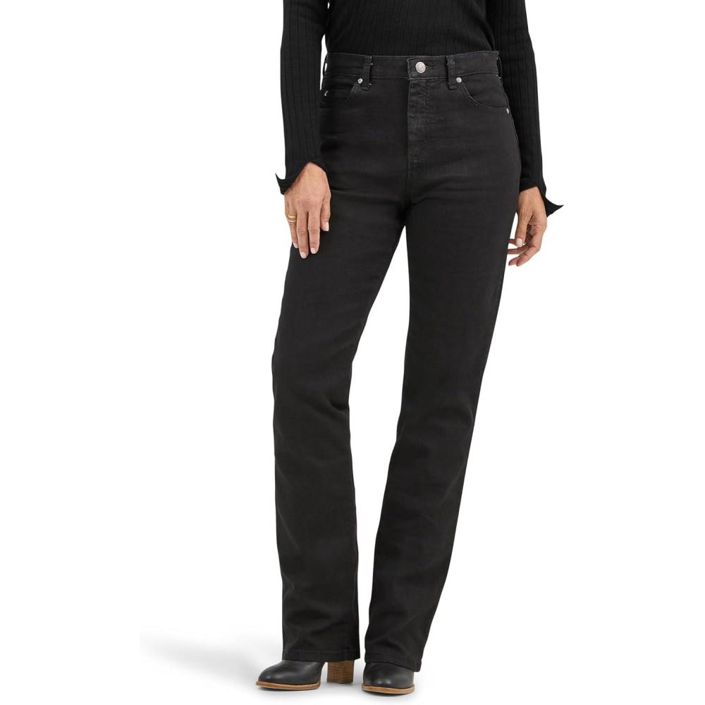 imageLee Womens Relaxed Fit Straight Leg JeanBlack
