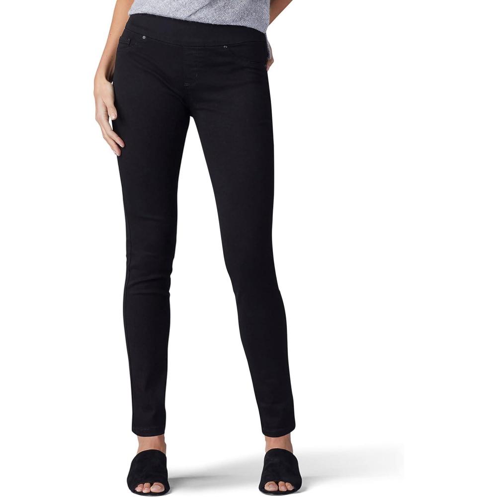 imageLee Womens Sculpting Slim Fit Skinny Leg Pull on JeanBlack