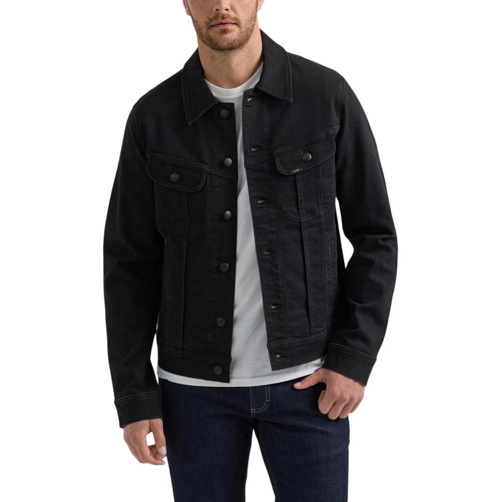imageLee mens Legendary Classic Rider JacketRinse Black