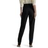 LEE Women’s Relaxed-Fit Side Elastic Tapered-Leg Jean(Double Black)
