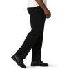 Lee Men’s Big & Tall Extreme Motion Flat Front Regular Straight Pant(Black)